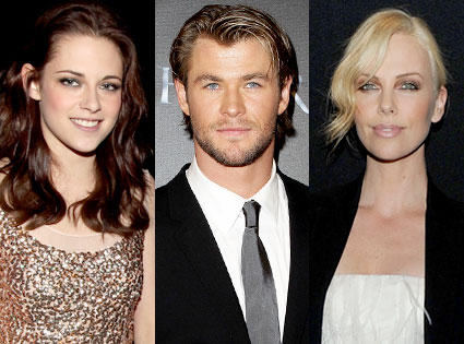 Kristen Stewart, Chris Hemsworth, Charlize Theron Kristen Stewart, Chris Hemsworth, Charlize Theron